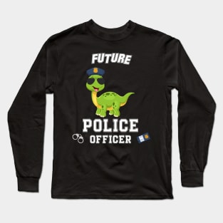 Kids Future Police Officer Fun Novelty Long Sleeve T-Shirt